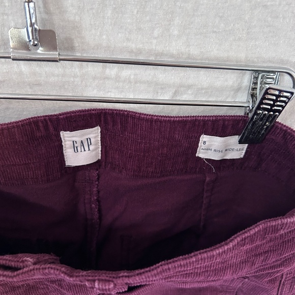 Wide Leg Burgundy Gap Corduroys - Picture 2 of 3